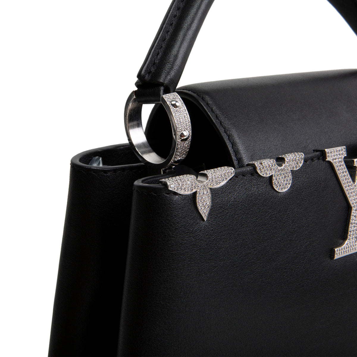 LOUIS VUITTON Leather Flower Crown Capucines BB