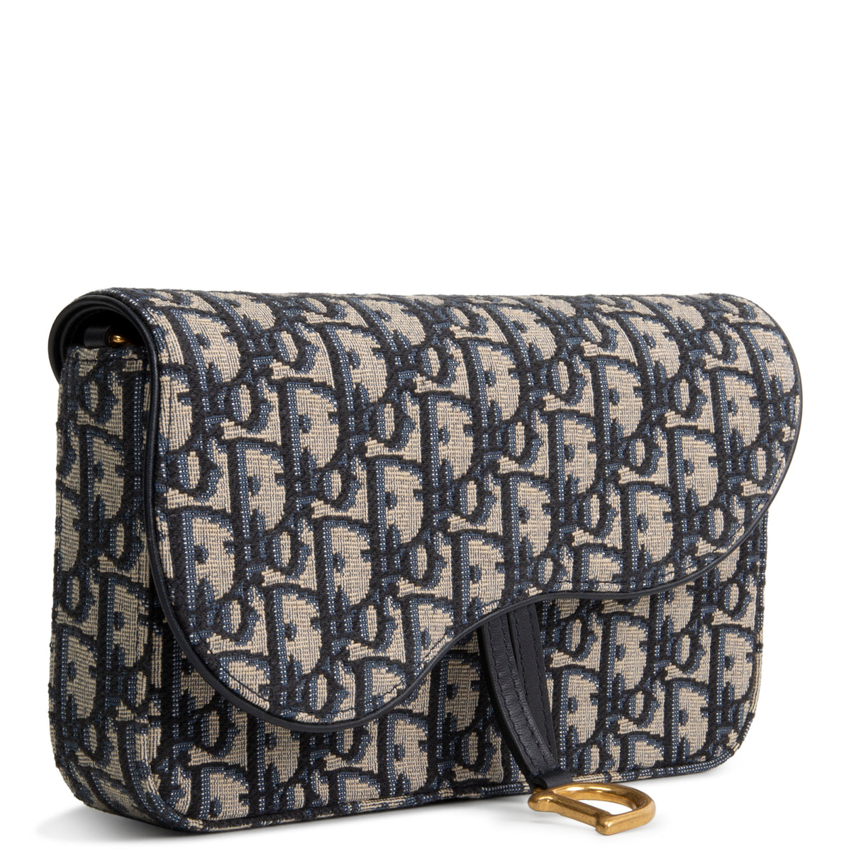 DIOR Canvas Saddle Chain Pouch Medium