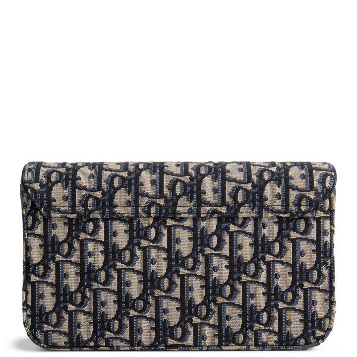 DIOR Canvas Saddle Chain Pouch Medium