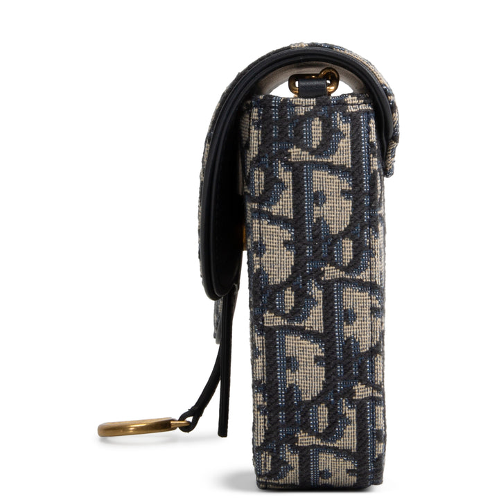 DIOR Canvas Saddle Chain Pouch Medium