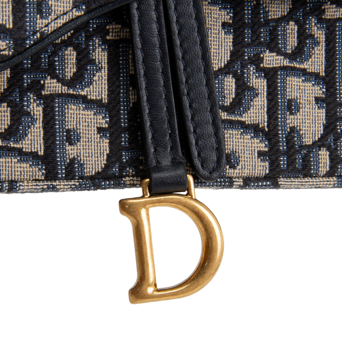 DIOR Canvas Saddle Chain Pouch Medium