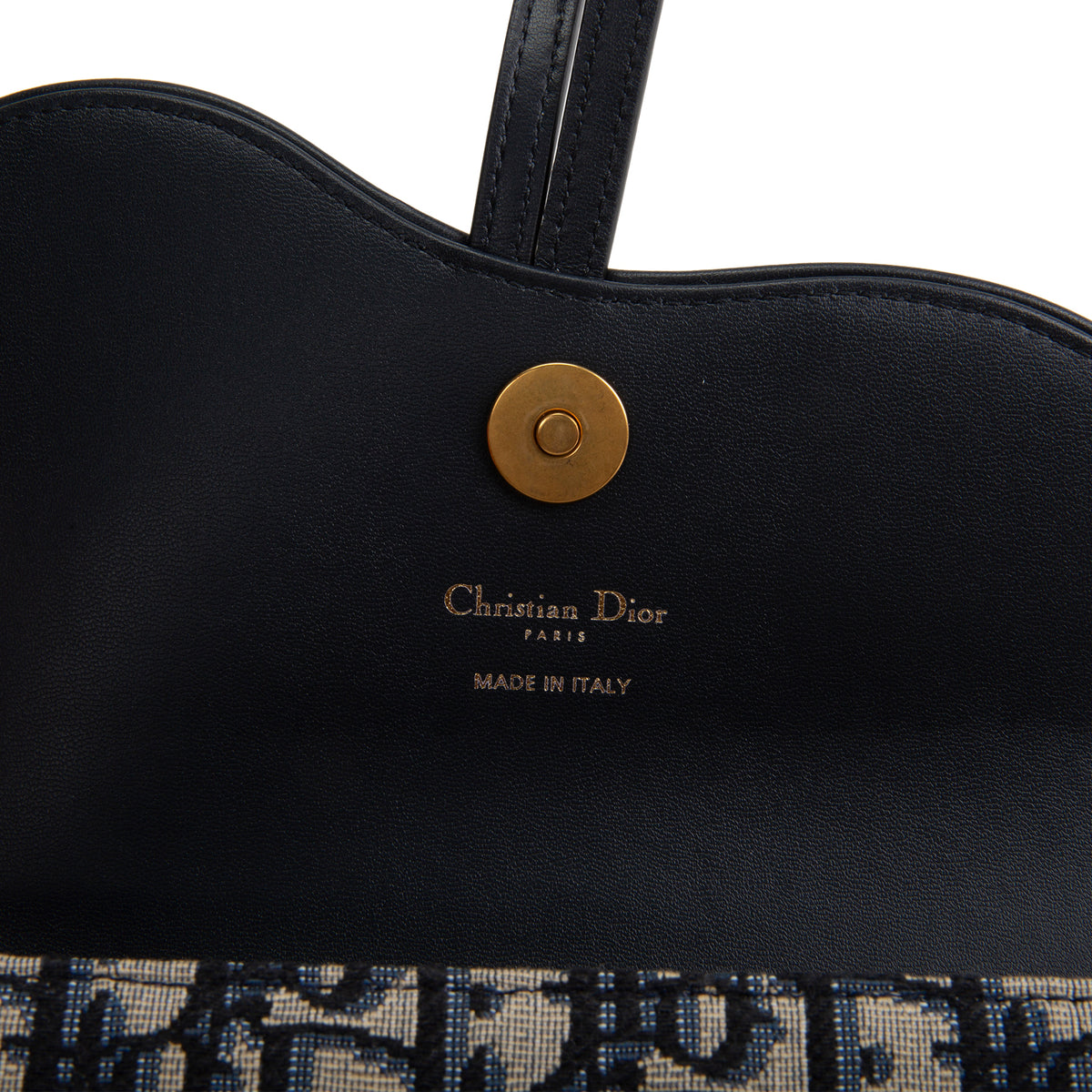 DIOR Canvas Saddle Chain Pouch Medium