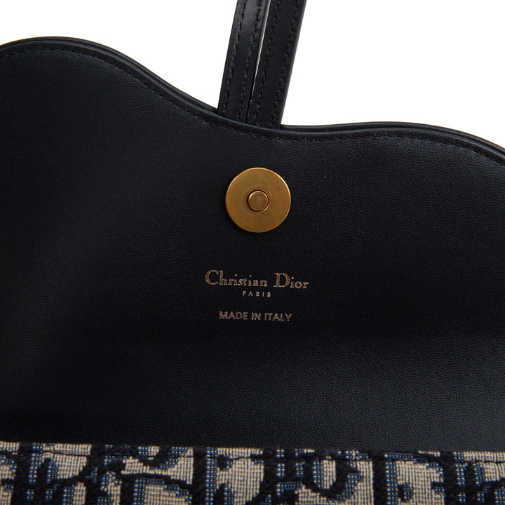 DIOR Canvas Saddle Chain Pouch Medium