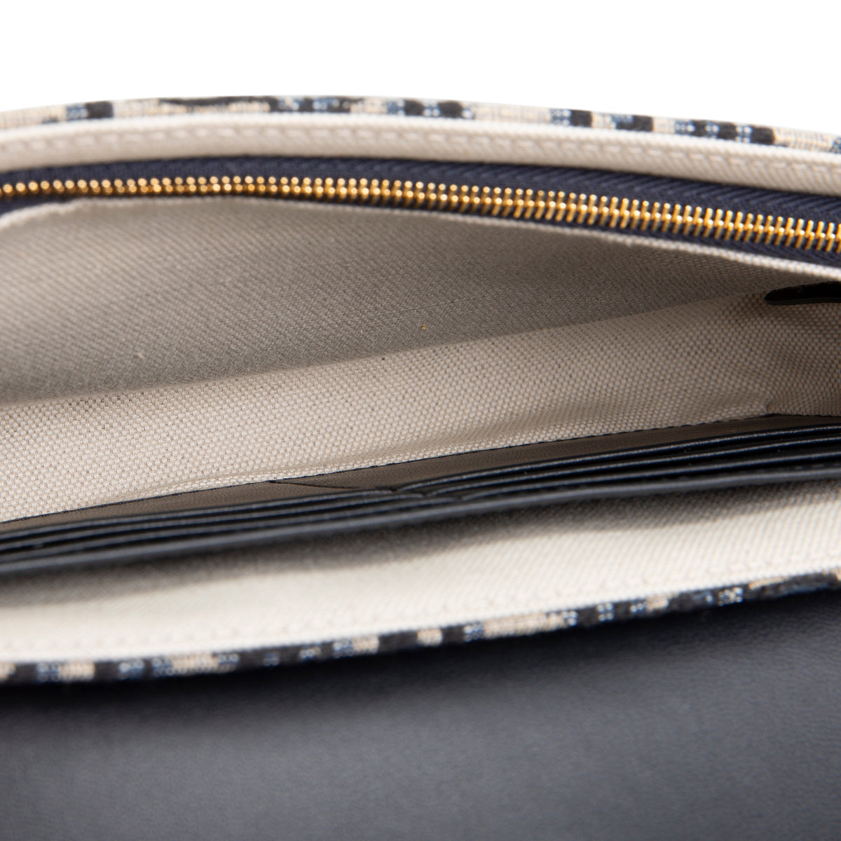 DIOR Canvas Saddle Chain Pouch Medium