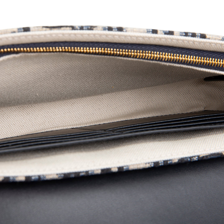 DIOR Canvas Saddle Chain Pouch Medium