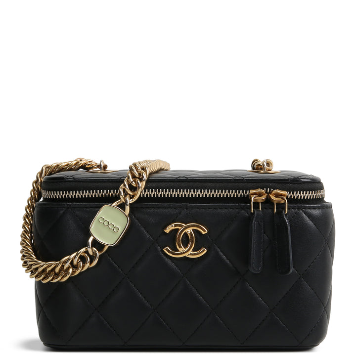 CHANEL Vanity Case w/ Charm Chain