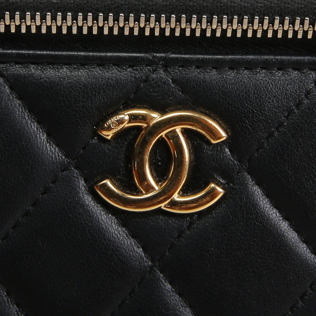 CHANEL Vanity Case w/ Charm Chain