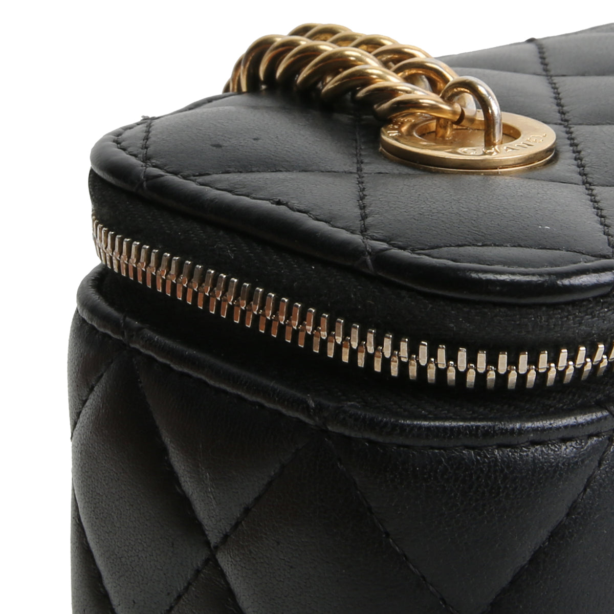 CHANEL Vanity Case w/ Charm Chain