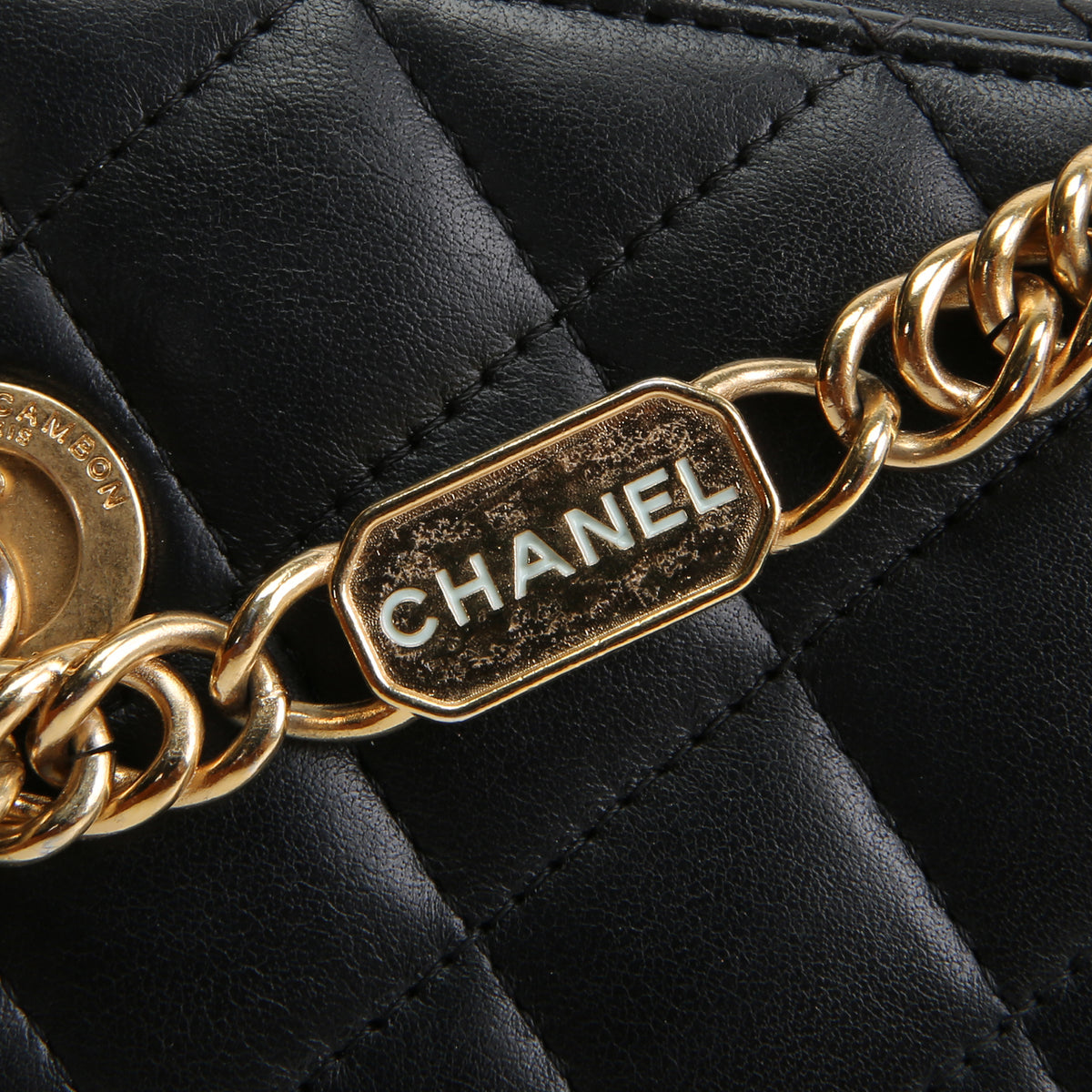 CHANEL Vanity Case w/ Charm Chain