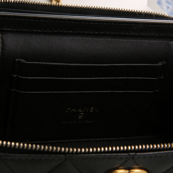 CHANEL Vanity Case w/ Charm Chain