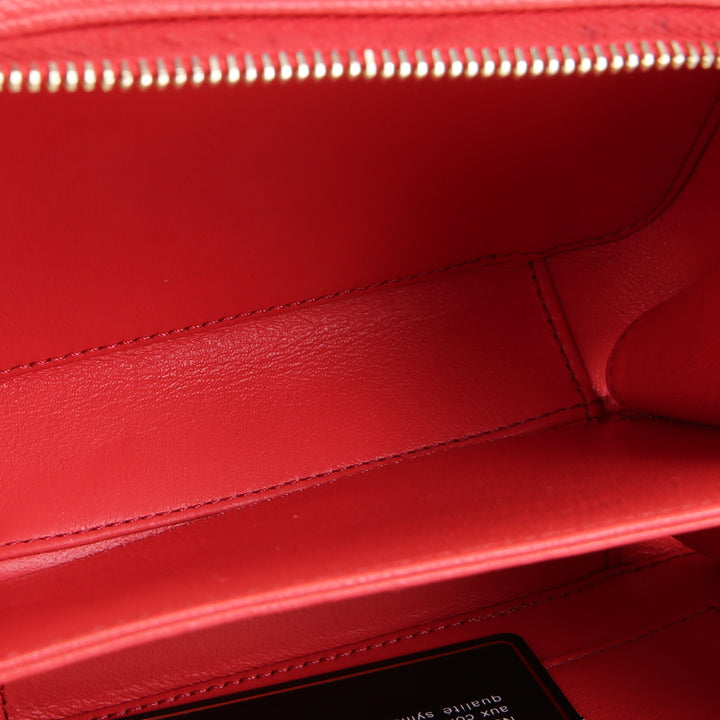 CHANEL Small Caviar Filigree Vanity Case - Coral