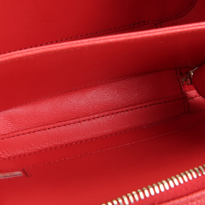 CHANEL Small Caviar Filigree Vanity Case - Coral