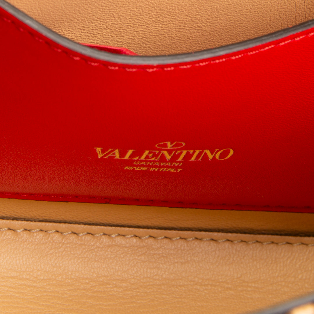 VALENTINO Animal Print Rockstud Flip Lock Medium
