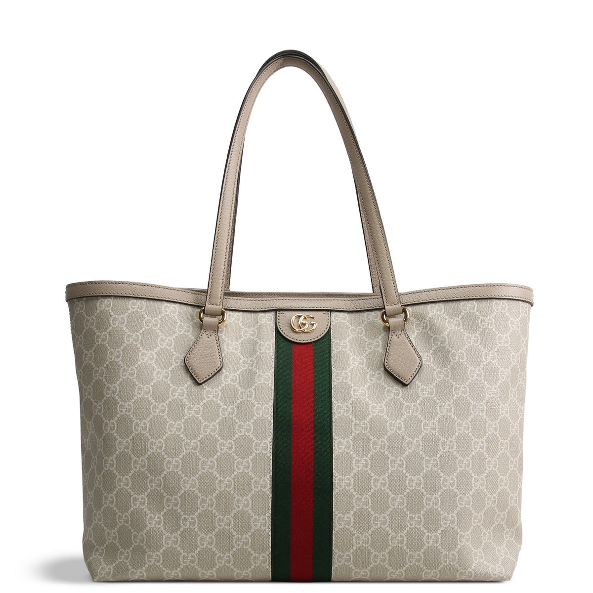 GUCCI GG Supreme Medium Ophidia Tote - Cream