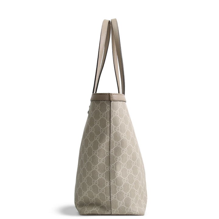 GUCCI GG Supreme Medium Ophidia Tote - Cream