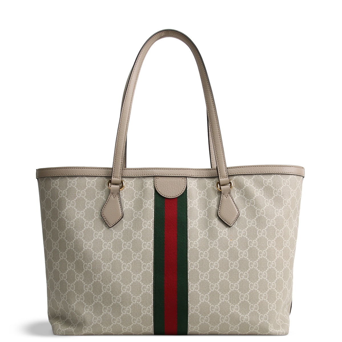 GUCCI GG Supreme Medium Ophidia Tote - Cream