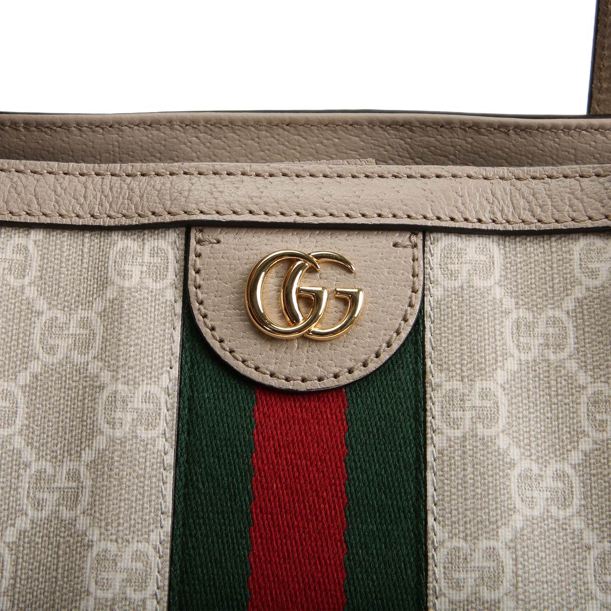 GUCCI GG Supreme Medium Ophidia Tote - Cream
