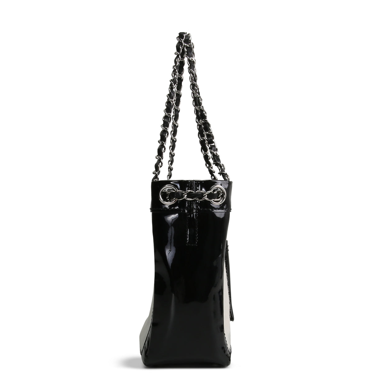 CHANEL Patent Pony Hair Tote - Black/Ivory OUTLET FINAL SALE