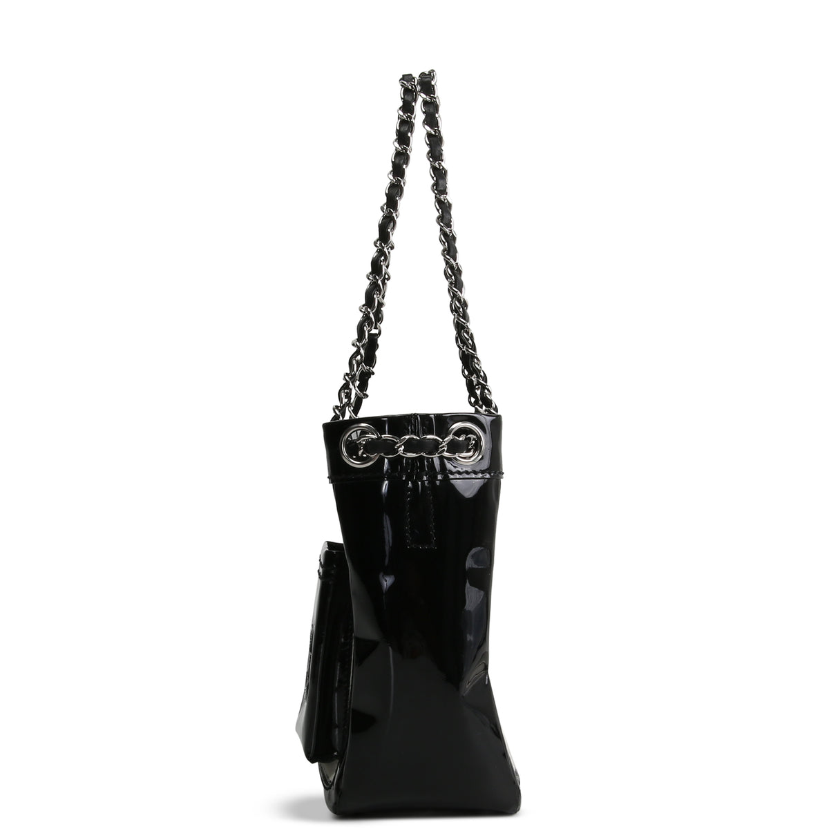 CHANEL Patent Pony Hair Tote - Black/Ivory OUTLET FINAL SALE
