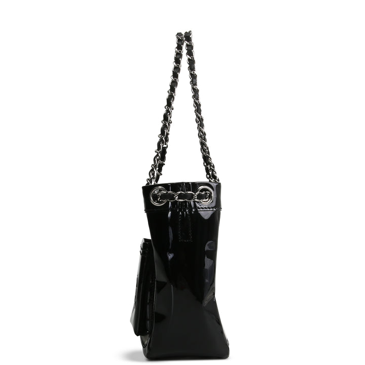 CHANEL Patent Pony Hair Tote - Black/Ivory OUTLET FINAL SALE