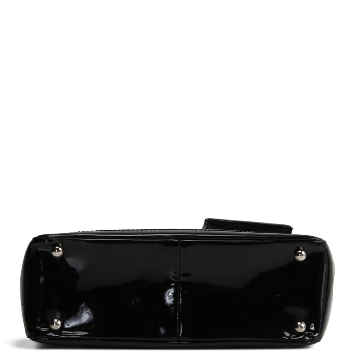 CHANEL Patent Pony Hair Tote - Black/Ivory OUTLET FINAL SALE