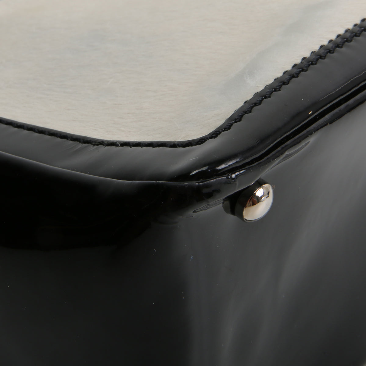 CHANEL Patent Pony Hair Tote - Black/Ivory OUTLET FINAL SALE