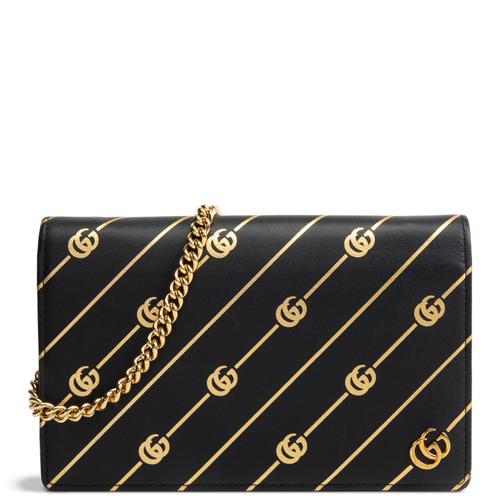 GUCCI GG Diagonal Wallet on Chain