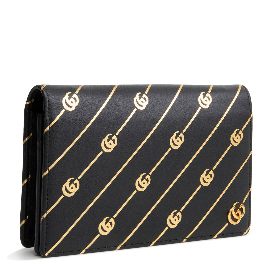 GUCCI GG Diagonal Wallet on Chain