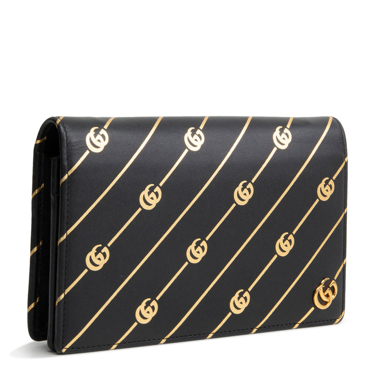 GUCCI GG Diagonal Wallet on Chain
