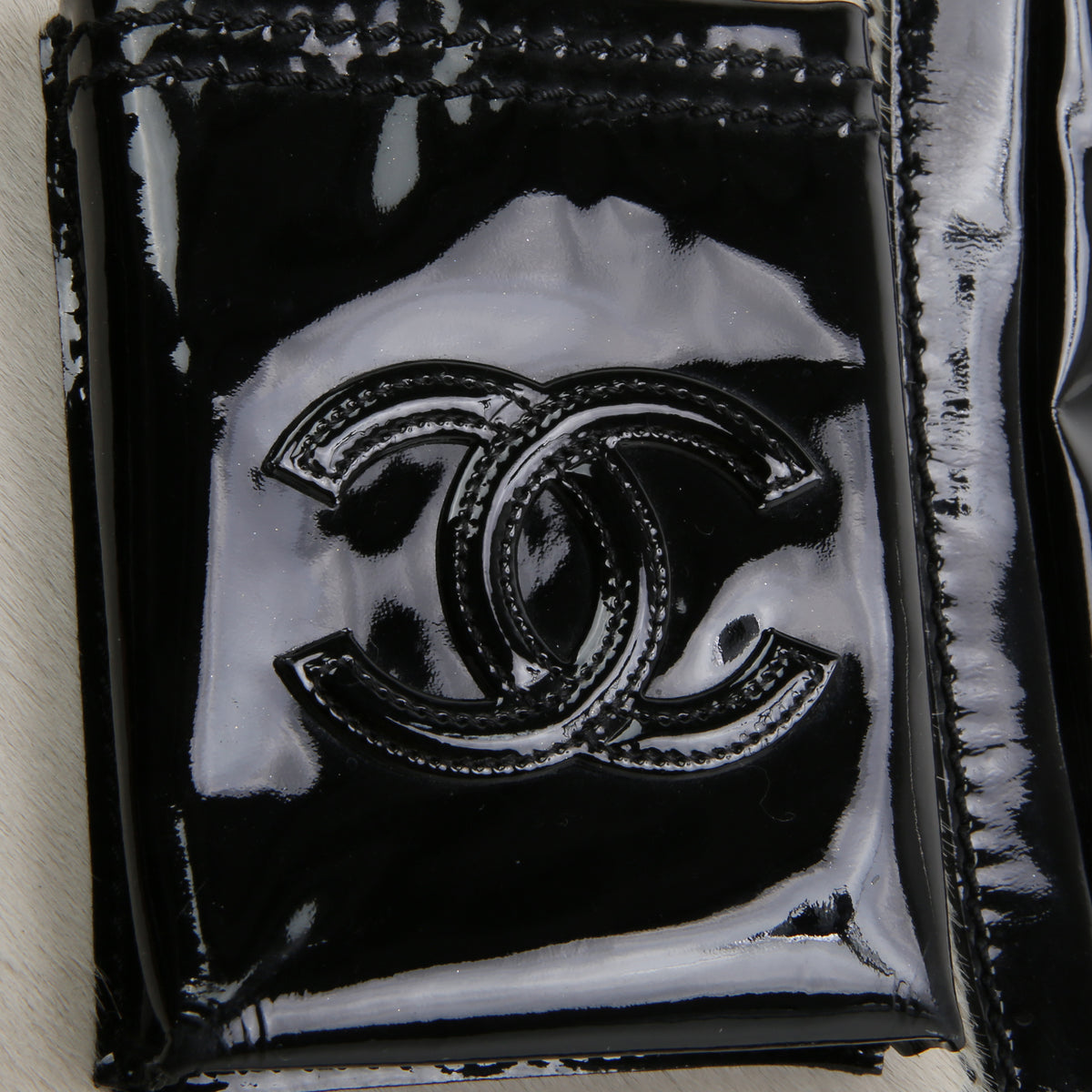 CHANEL Patent Pony Hair Tote - Black/Ivory OUTLET FINAL SALE
