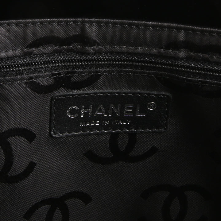 CHANEL Patent Pony Hair Tote - Black/Ivory OUTLET FINAL SALE