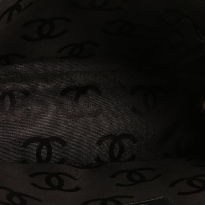 CHANEL Patent Pony Hair Tote - Black/Ivory OUTLET FINAL SALE