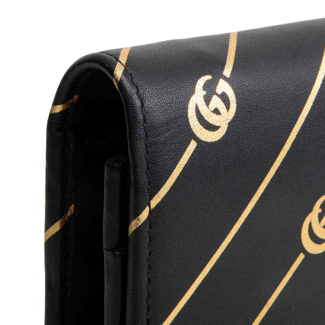 GUCCI GG Diagonal Wallet on Chain