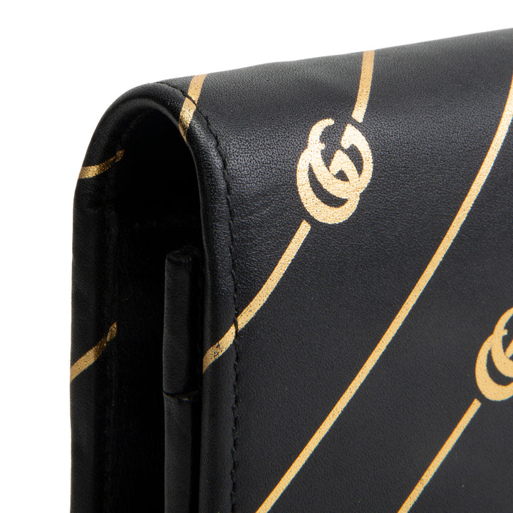 GUCCI GG Diagonal Wallet on Chain