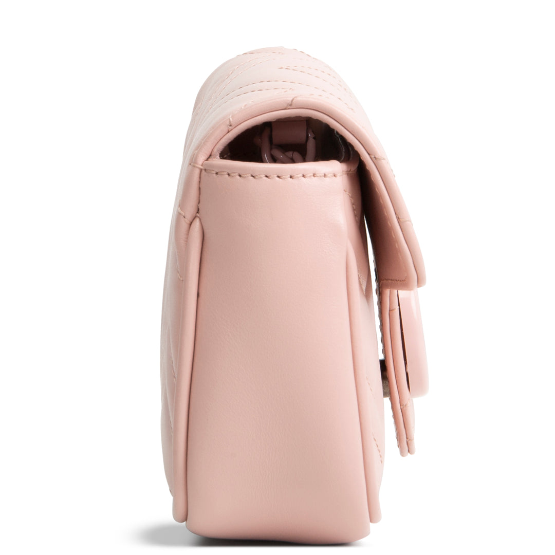 GUCCI GG Marmont Chain Belt Bag Monochrome Pink