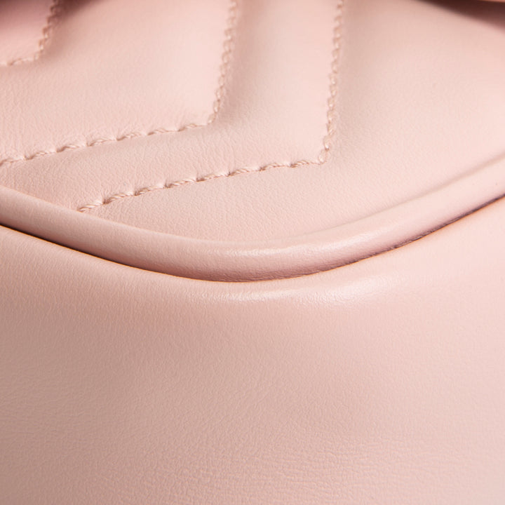 GUCCI GG Marmont Chain Belt Bag Monochrome Pink
