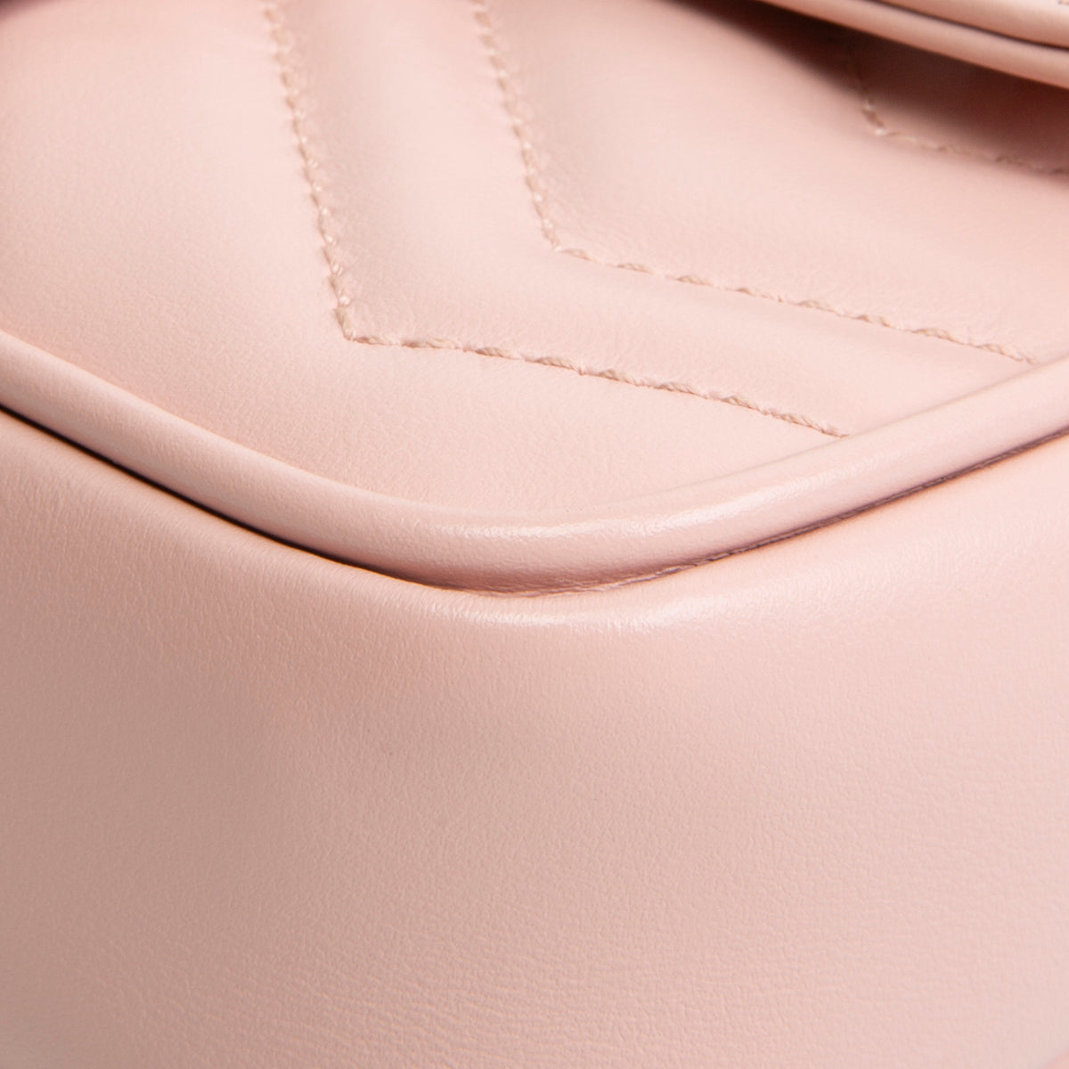 GUCCI GG Marmont Chain Belt Bag Monochrome Pink
