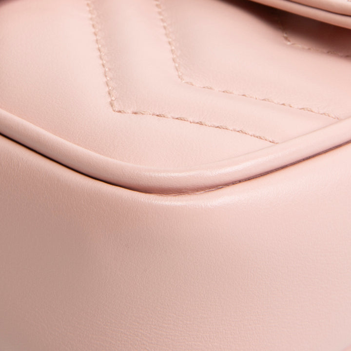 GUCCI GG Marmont Chain Belt Bag Monochrome Pink