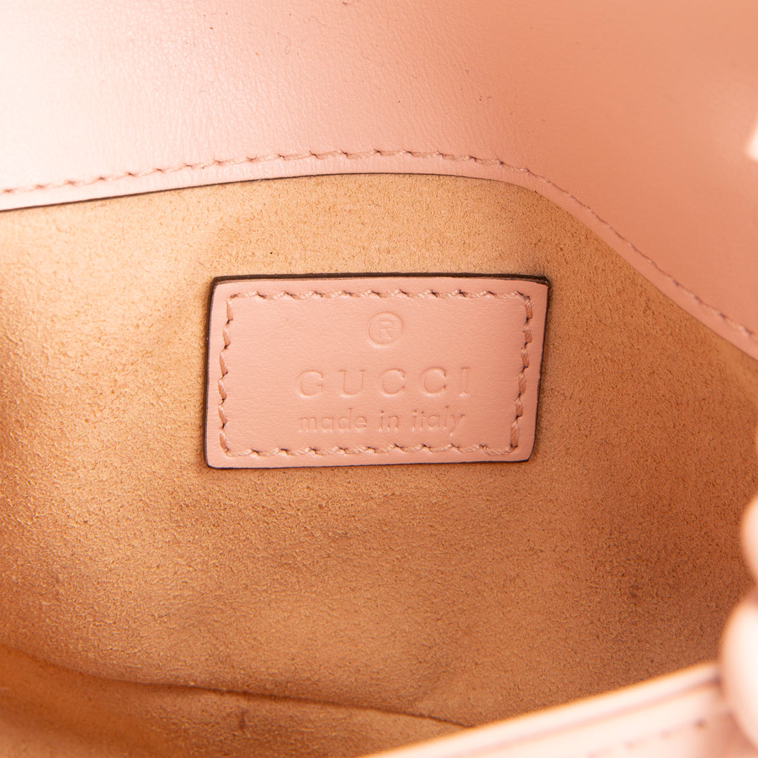 GUCCI GG Marmont Chain Belt Bag Monochrome Pink