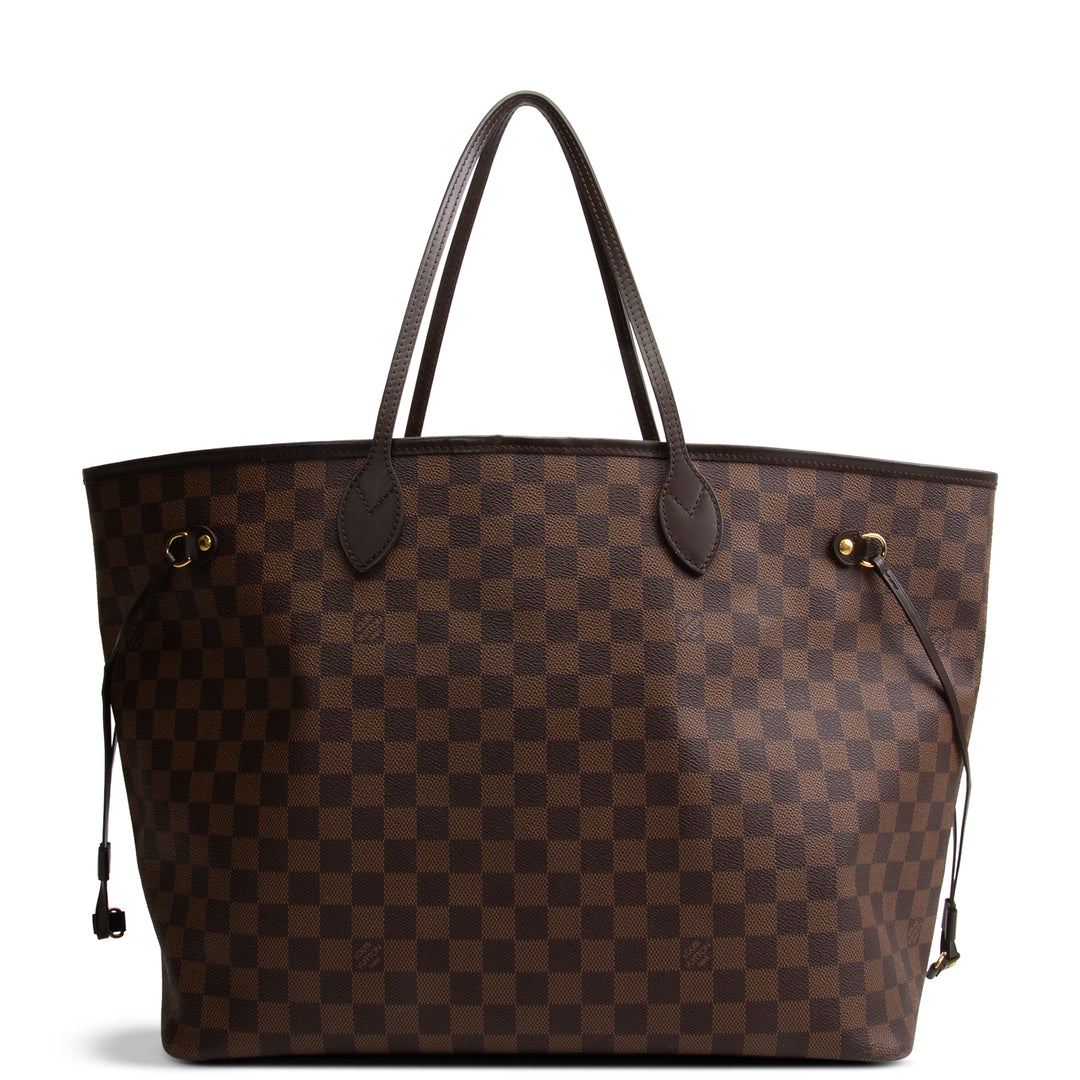 LOUIS VUITTON Damier Ebene Neverfull GM - No Pouch
