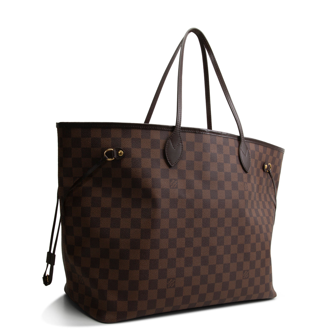 LOUIS VUITTON Damier Ebene Neverfull GM - No Pouch