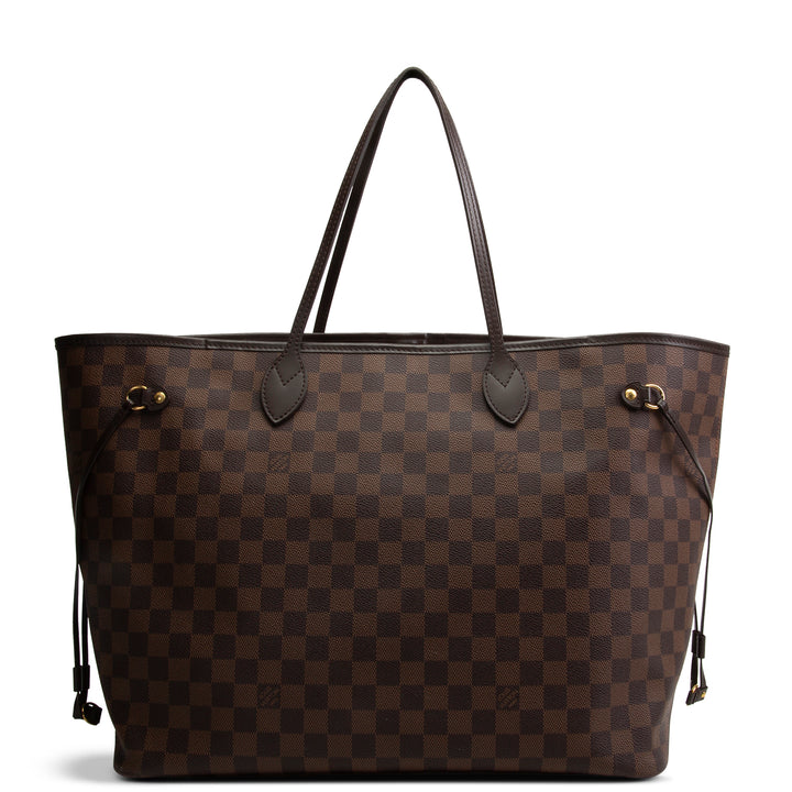 LOUIS VUITTON Damier Ebene Neverfull GM - No Pouch