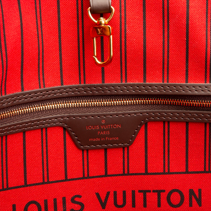 LOUIS VUITTON Damier Ebene Neverfull GM - No Pouch