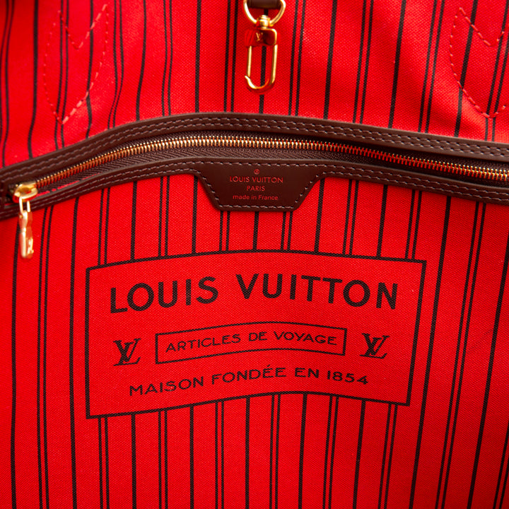 LOUIS VUITTON Damier Ebene Neverfull GM - No Pouch