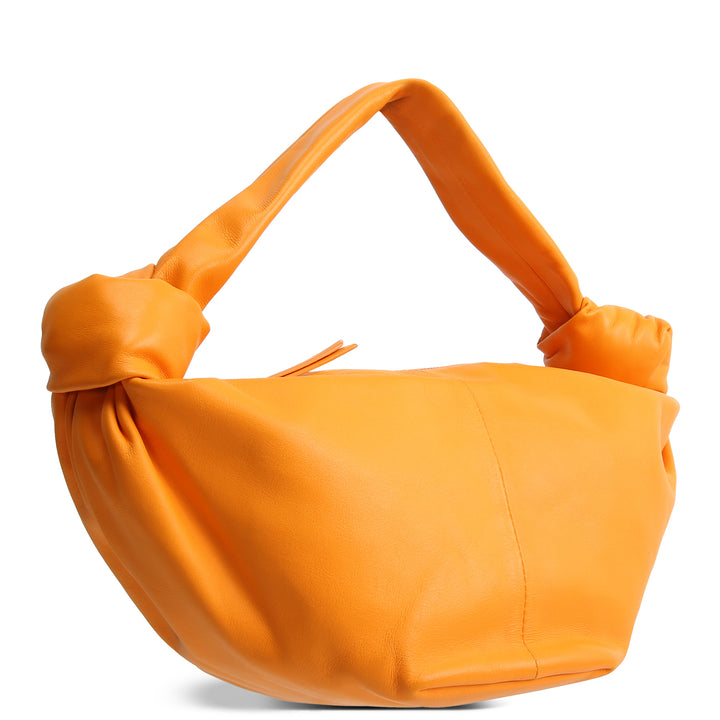BOTTEGA VENETA Leather Double Knot Bag - Orange