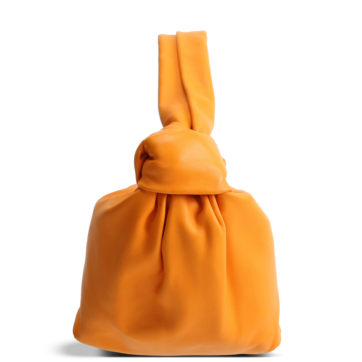 BOTTEGA VENETA Leather Double Knot Bag - Orange