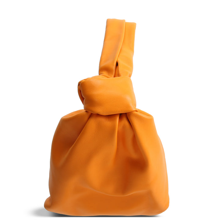 BOTTEGA VENETA Leather Double Knot Bag - Orange