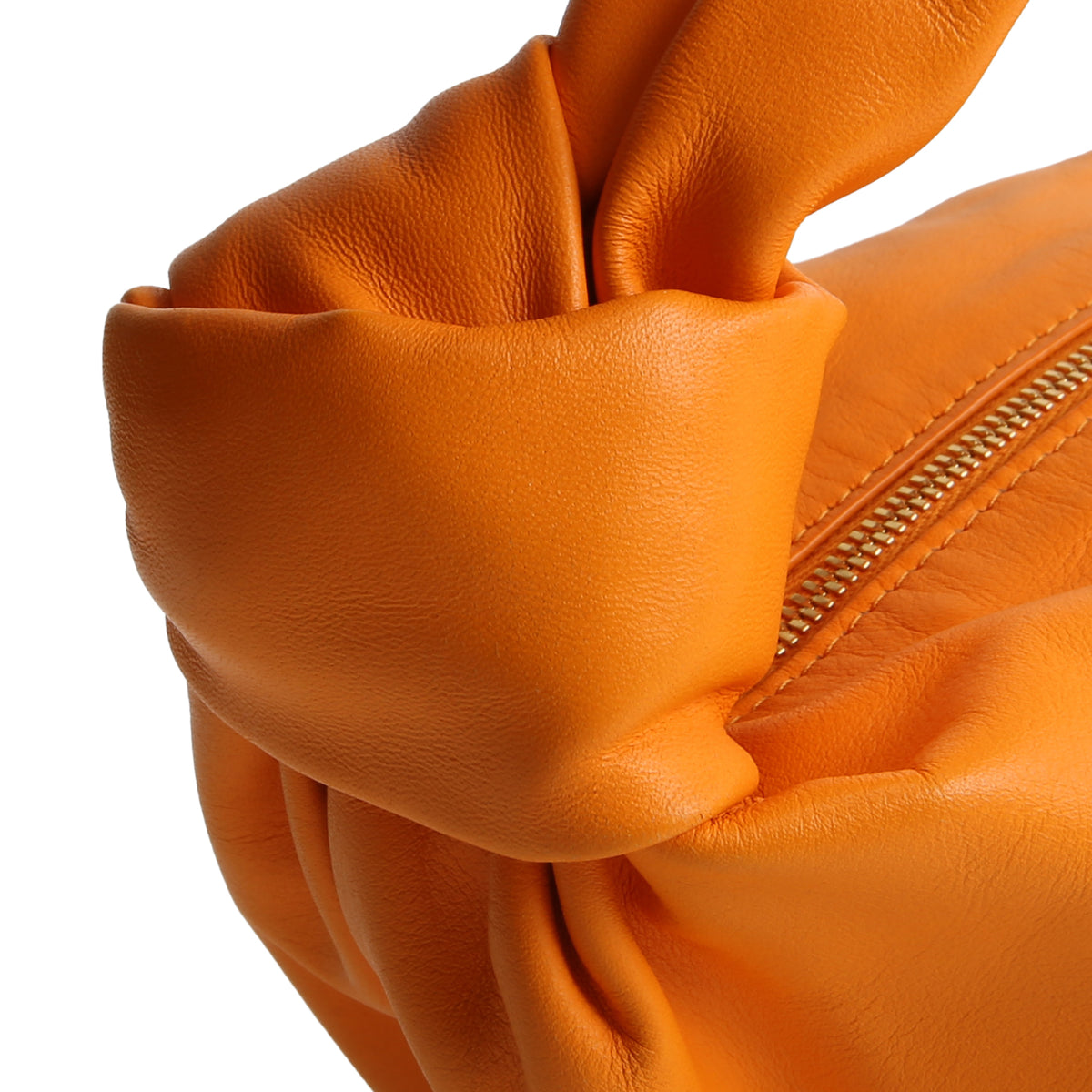 BOTTEGA VENETA Leather Double Knot Bag - Orange