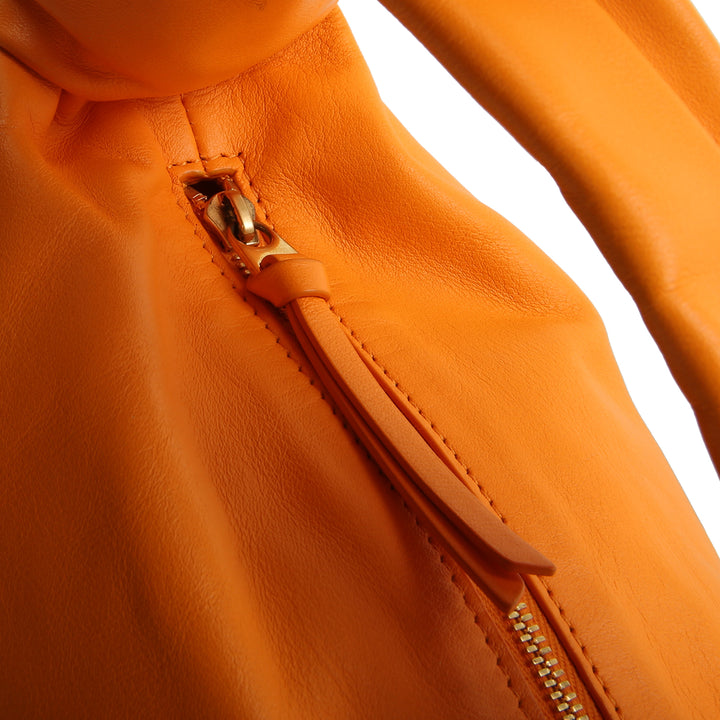 BOTTEGA VENETA Leather Double Knot Bag - Orange
