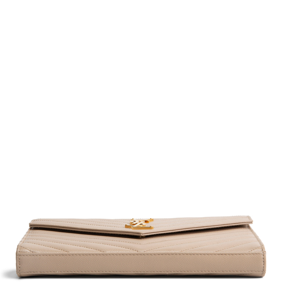 SAINT LAURENT Cassandre Envelope Wallet on Chain